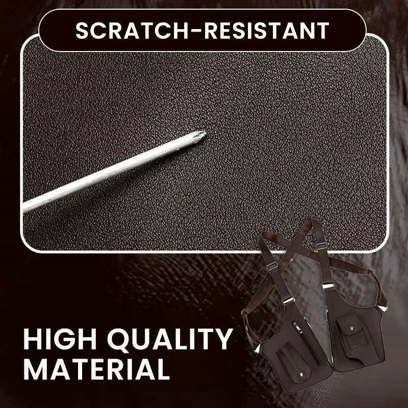 Multi-Pocket Waterproof Tactical Fishing Bag with Double Shoulder Straps - Anti-Theft Men's Crossbody Bag