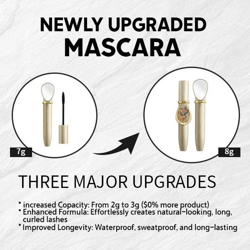 Aixilan Mascara Buildable Volume Water & Sweat Resistant 24HR Makeup Daily Cosmetic Tubing Mascara Mascara Bride Mascara Waterproof Voluminous Lash Mascara Waterproof Silk Fiber Mascara Se Lengthening Vegan Mascara Waterproof Argan Oil Mascara