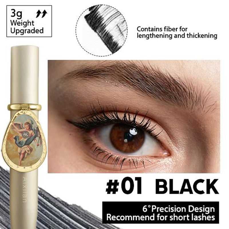 Aixilan Mascara Buildable Volume Water & Sweat Resistant 24HR Makeup Daily Cosmetic Tubing Mascara Mascara Bride Mascara Waterproof Voluminous Lash Mascara Waterproof Silk Fiber Mascara Se Lengthening Vegan Mascara Waterproof Argan Oil Mascara